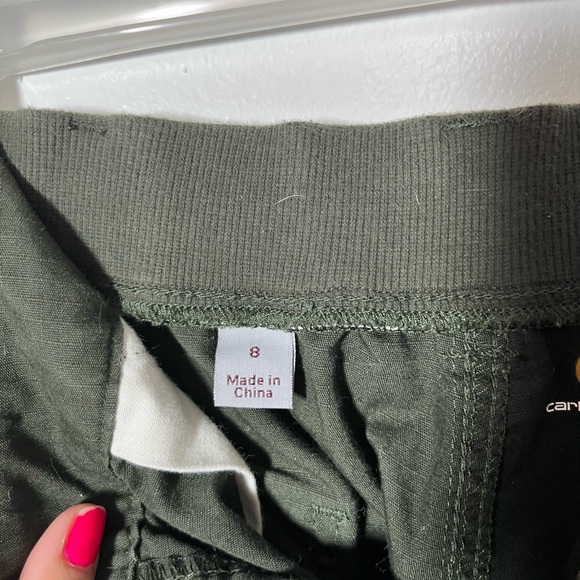 Carhartt Size 8 Original Fit Green Khaki Shorts - Picture 4 of 10